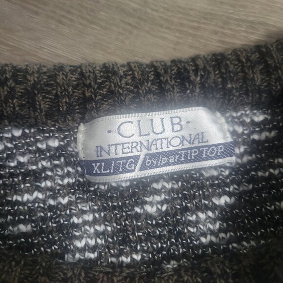 Vintage CLUB INTERNATIONAL Sweater Abstract Geometric Knit Size XL - Picture 2 of 4